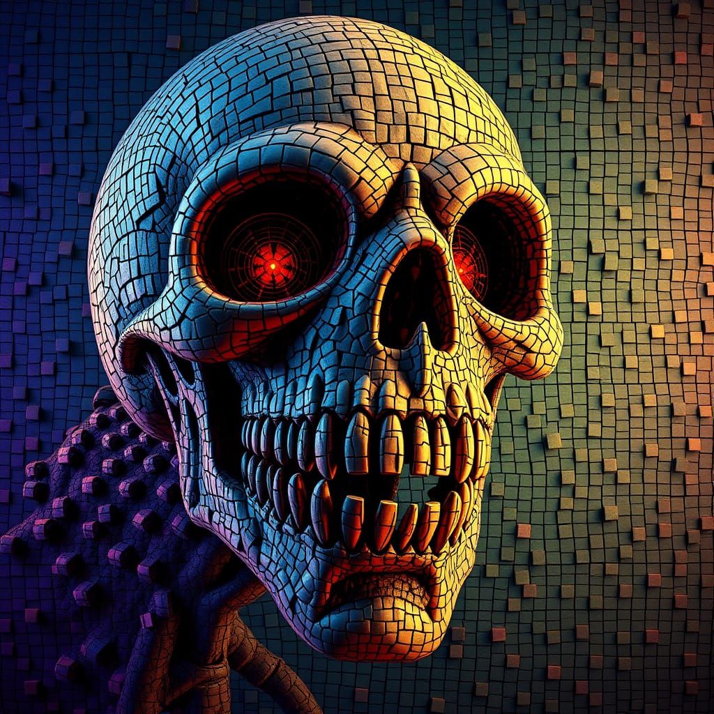 Monster Mosaics  ( skull monster )