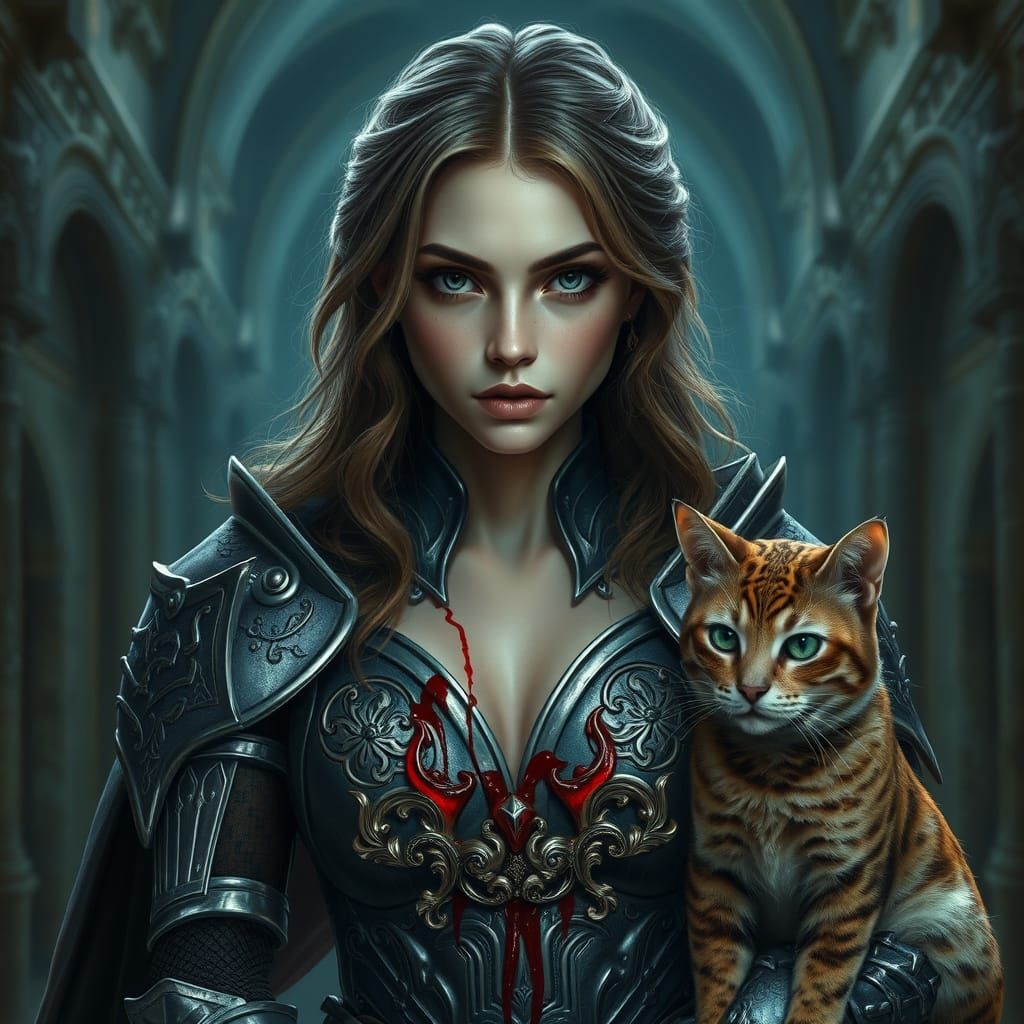 Ethereal Vampire Knight, Ancient Fortress, Regal Cat