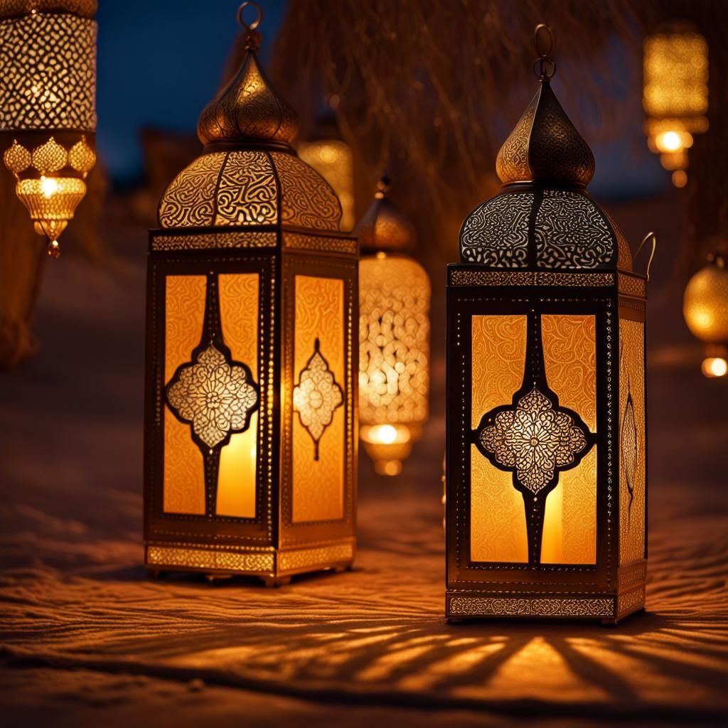 Golden Moroccan Lanterns Create Magical Arabesques
