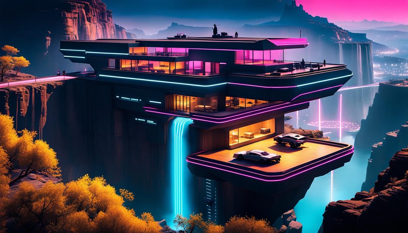 Stunning Cyberpunk Cliffhouse