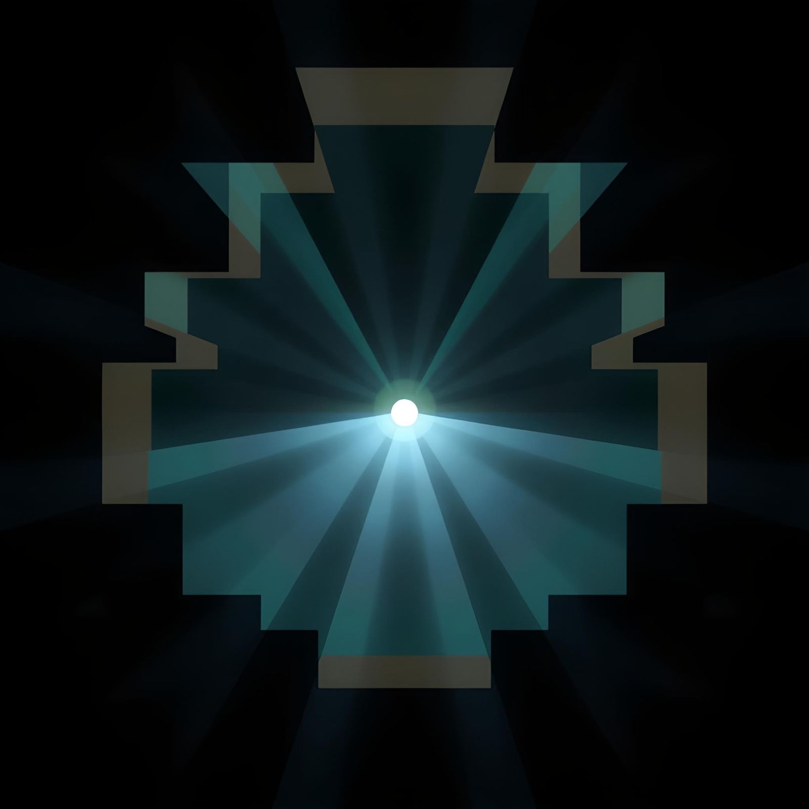 Abstract Suprematist Layers in Minimalist Pop Art