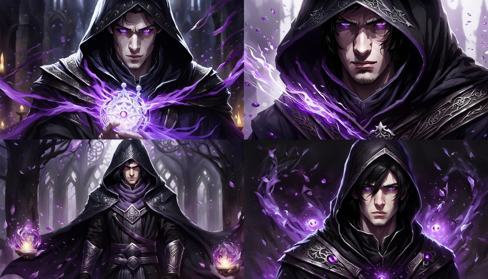 Darkness Cleric: Cel-Shaded Digital Illustration