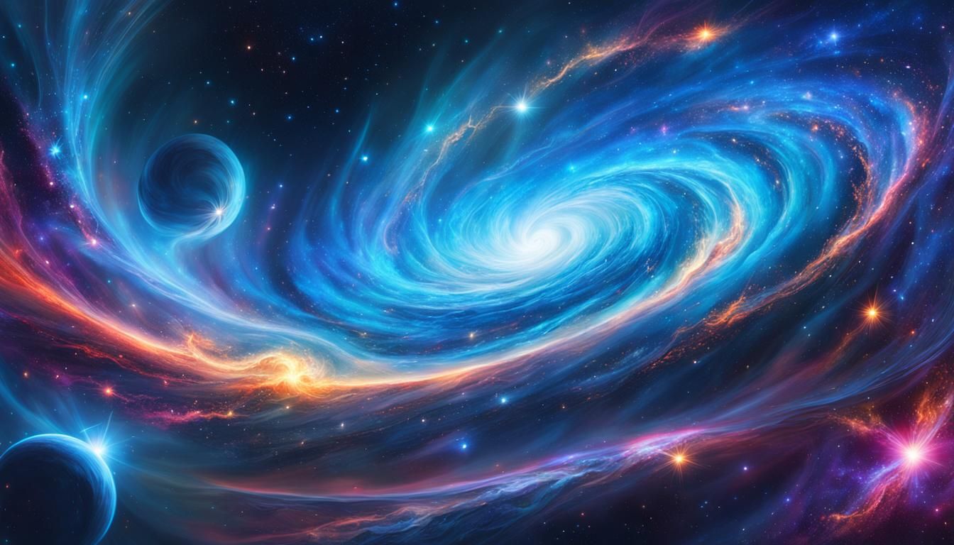 Vibrant Cosmic Galaxy Seamless Pattern in Digital Art