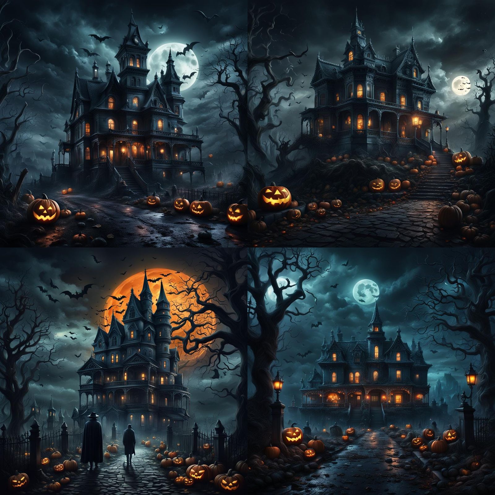 Spooky Halloween Night Digital Matte Painting