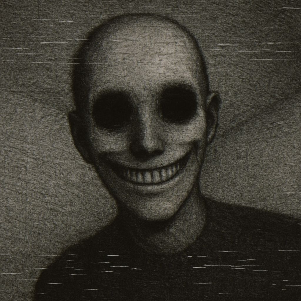 Eerie Figure Stares from Grainy Analogue Horror