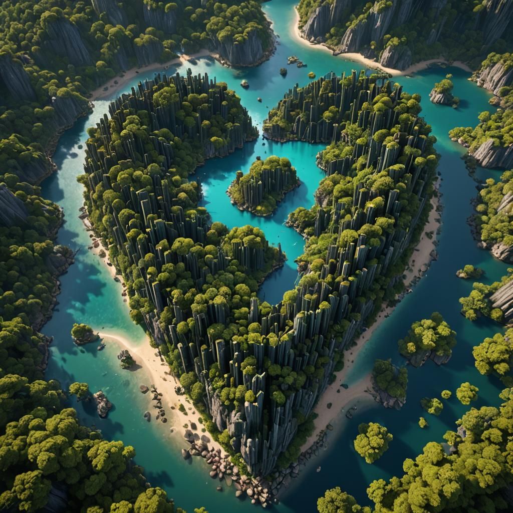 Heart-Shaped Island of Nails: Fantasy Concept Art