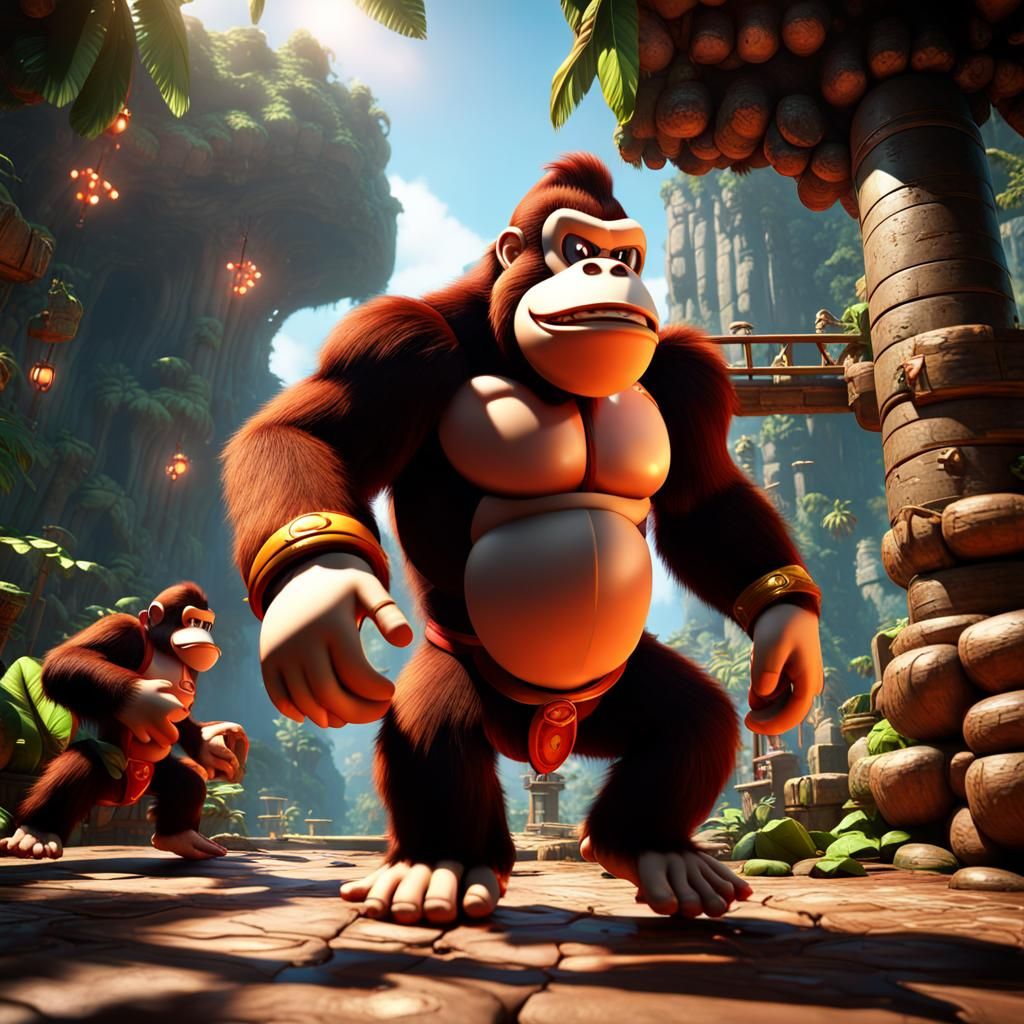 Epic 3D Render of Donkey Kong