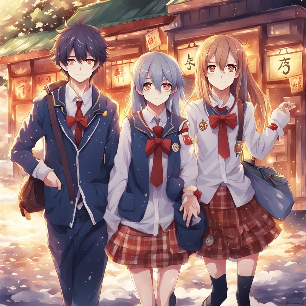 Anime Character Art in Japanese Manga Style