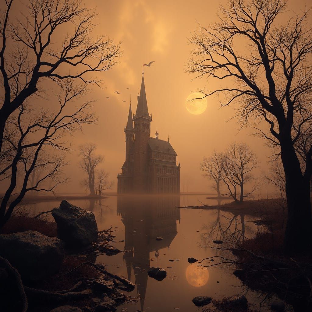 Surreal Sepia Reflection on a Distant Era