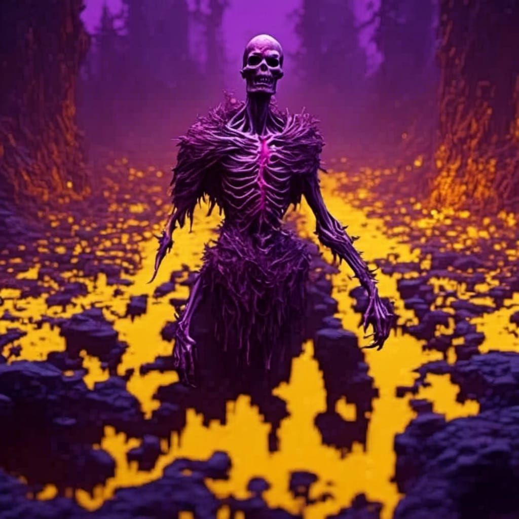 Hyperdetailed Skeleton in Dark Fantasy Style