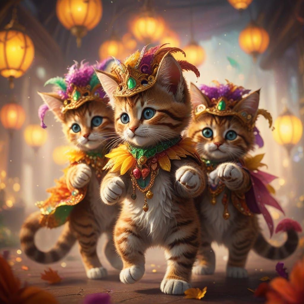 Mardi Gras Kittens