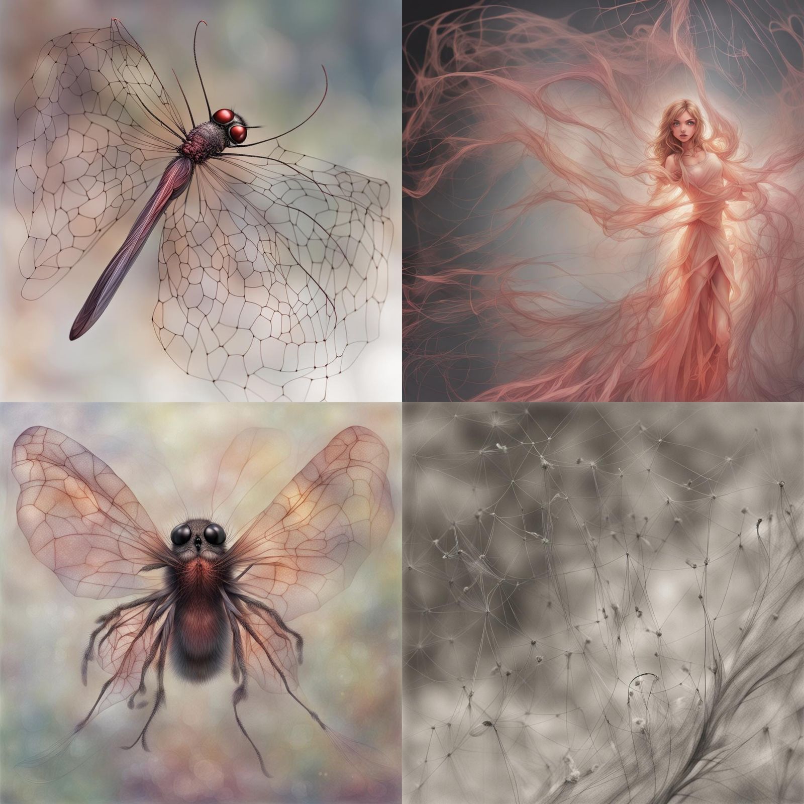 Ethereal Gossamer Threads Shimmering in Light