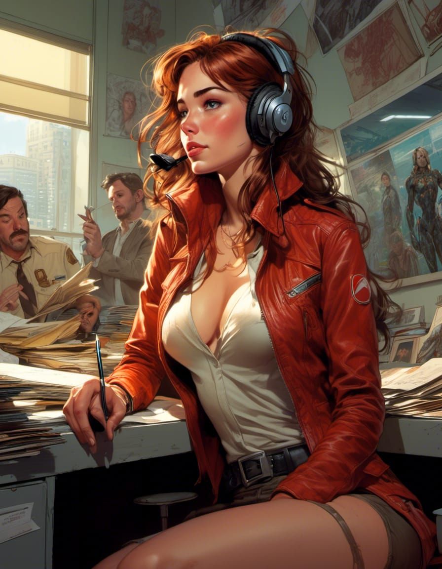 Constance de Bonacieux in Office, Comic Book Art