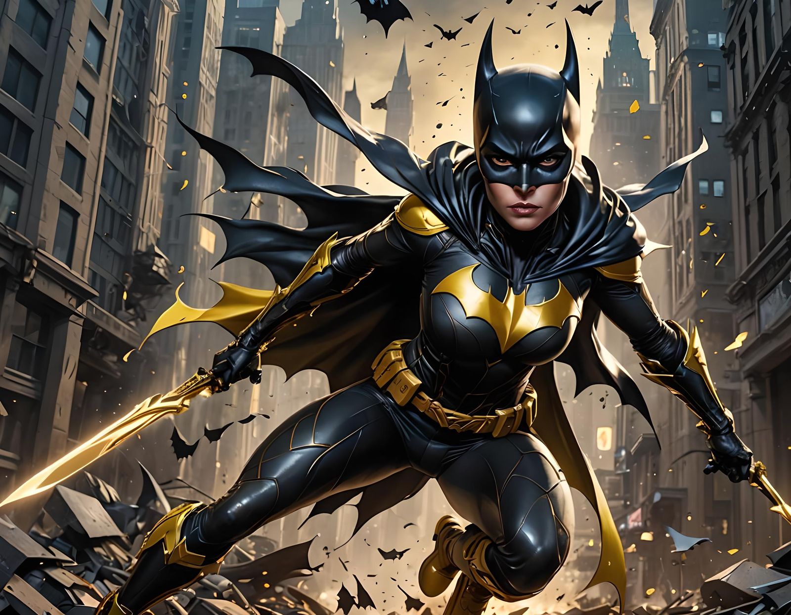Batgirl Cassandra Cain: Detailed Matte Painting
