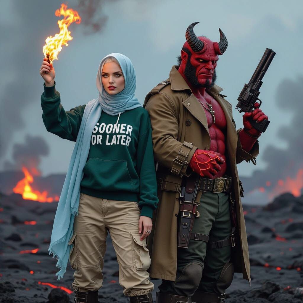 Marie Antoinette and Hellboy: Cinematic Poster