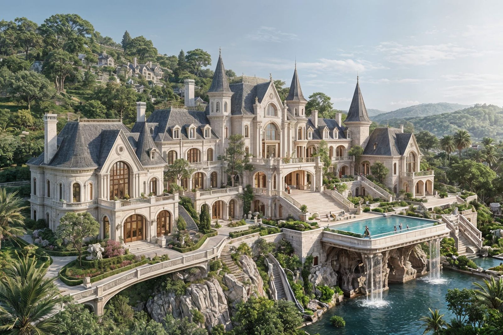 Ultra-Modern French Countryside Mansion on Hillside