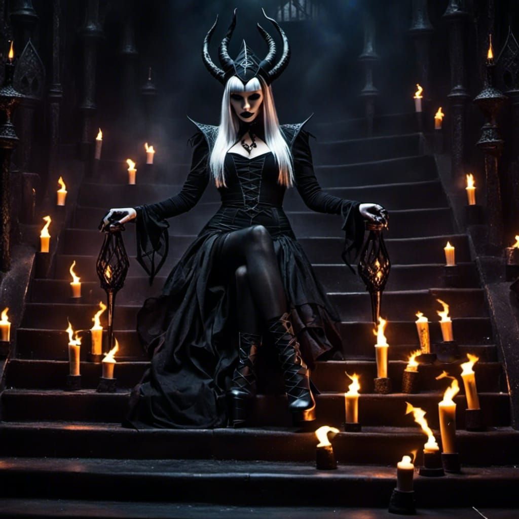 Dark Sorceress in Catacomb, a Dark Masterpiece