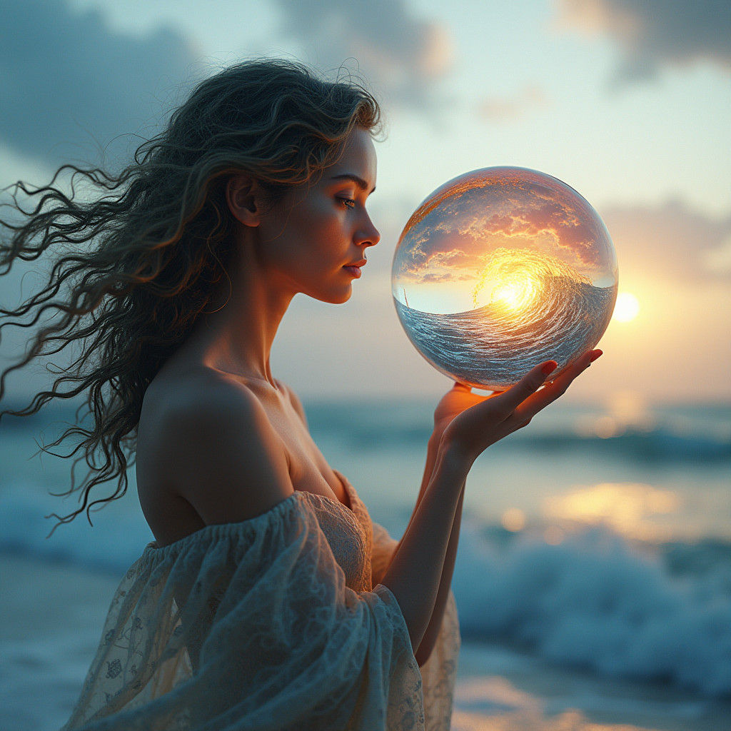 Ocean Sunset Mindscape in Hyperrealistic 3D