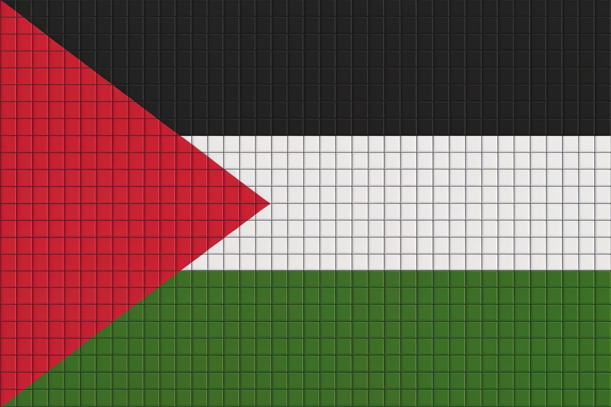 Palestinian Flag Minimalist Pixel Art