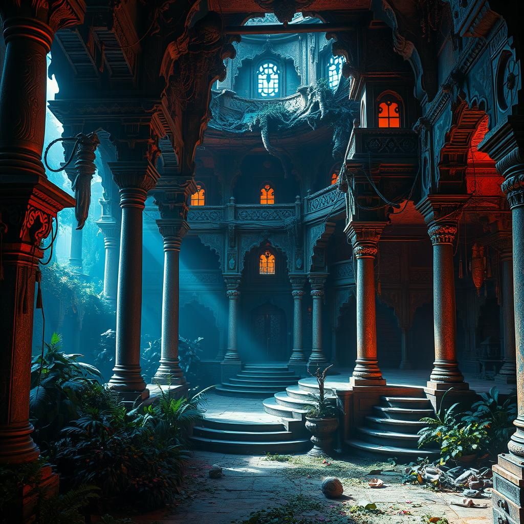 Mystical Indian Mansion: Fantasy Concept Art