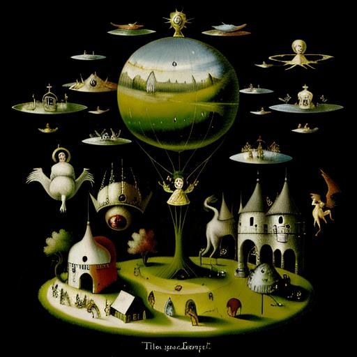 The Danger Of Euphoria ... in the style of Hieronymus Bosch