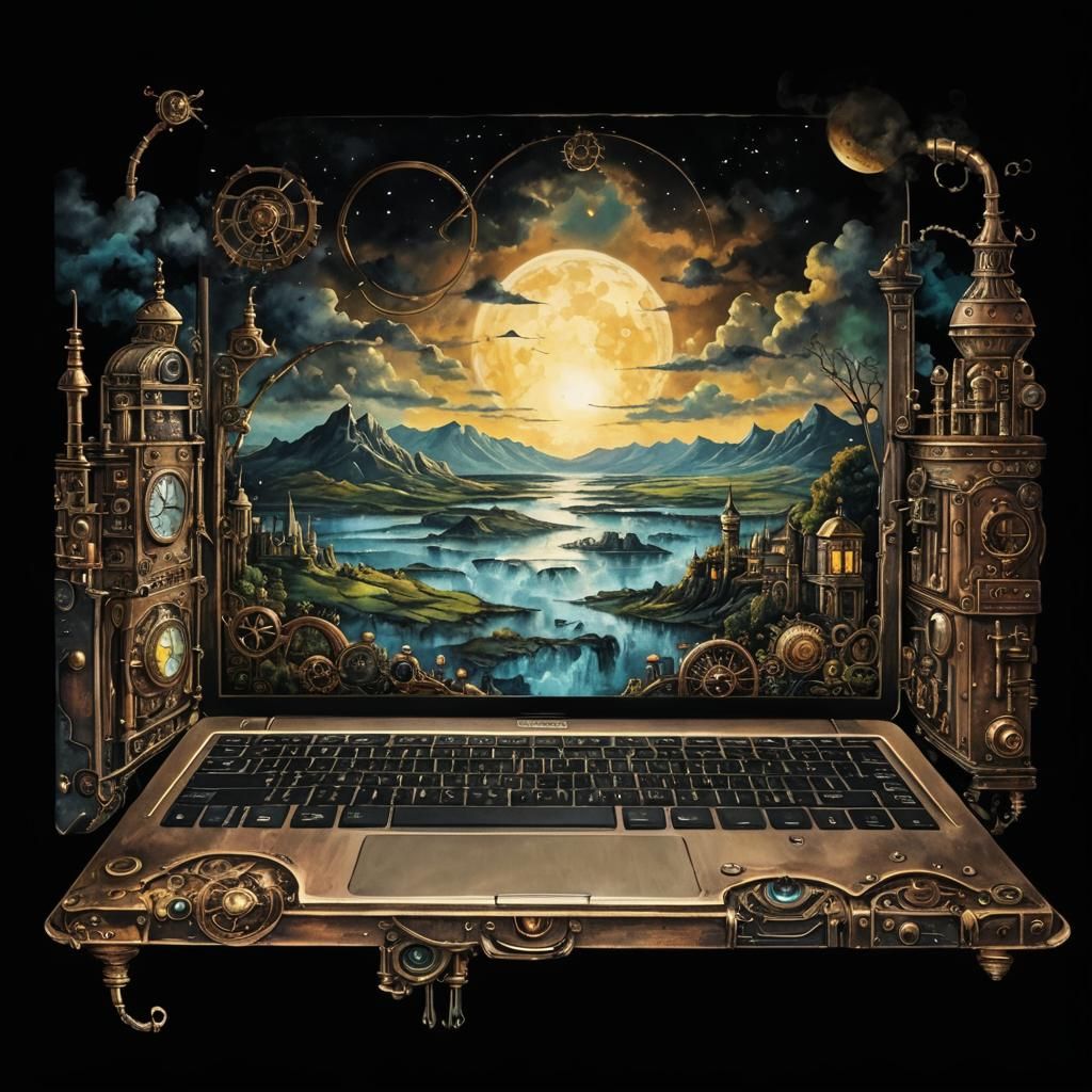 A steampunk laptop 2