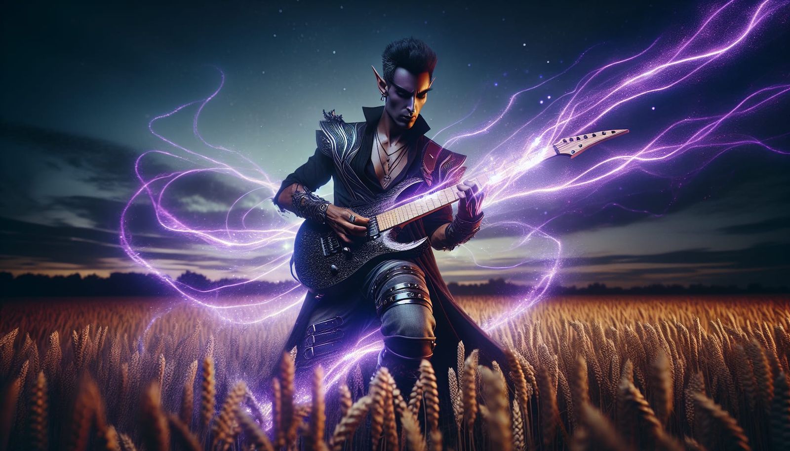 Drow Elf Guitar Solo in Wheat Field