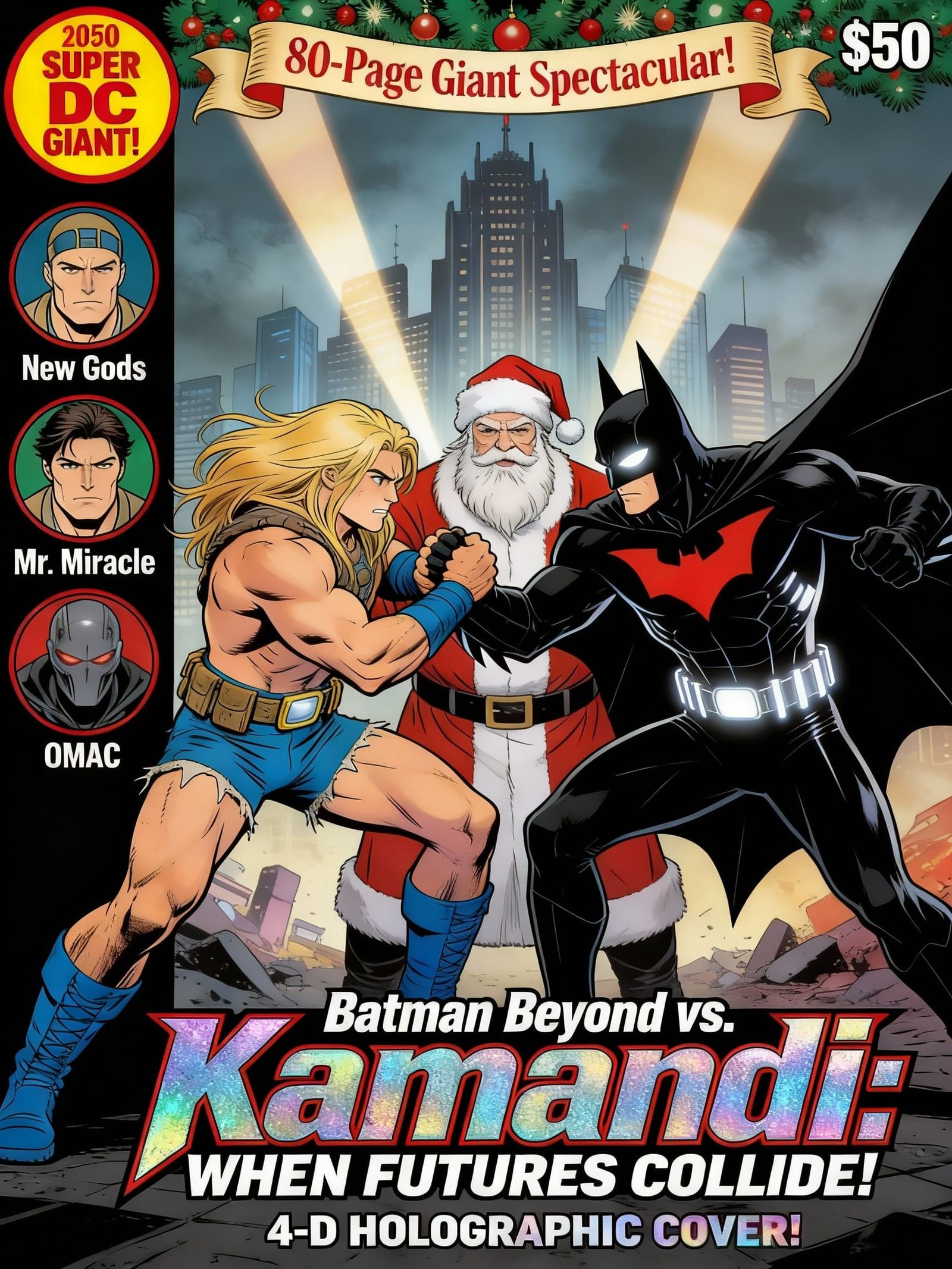 Comic Book Cover: Batman Beyond vs Kamandi