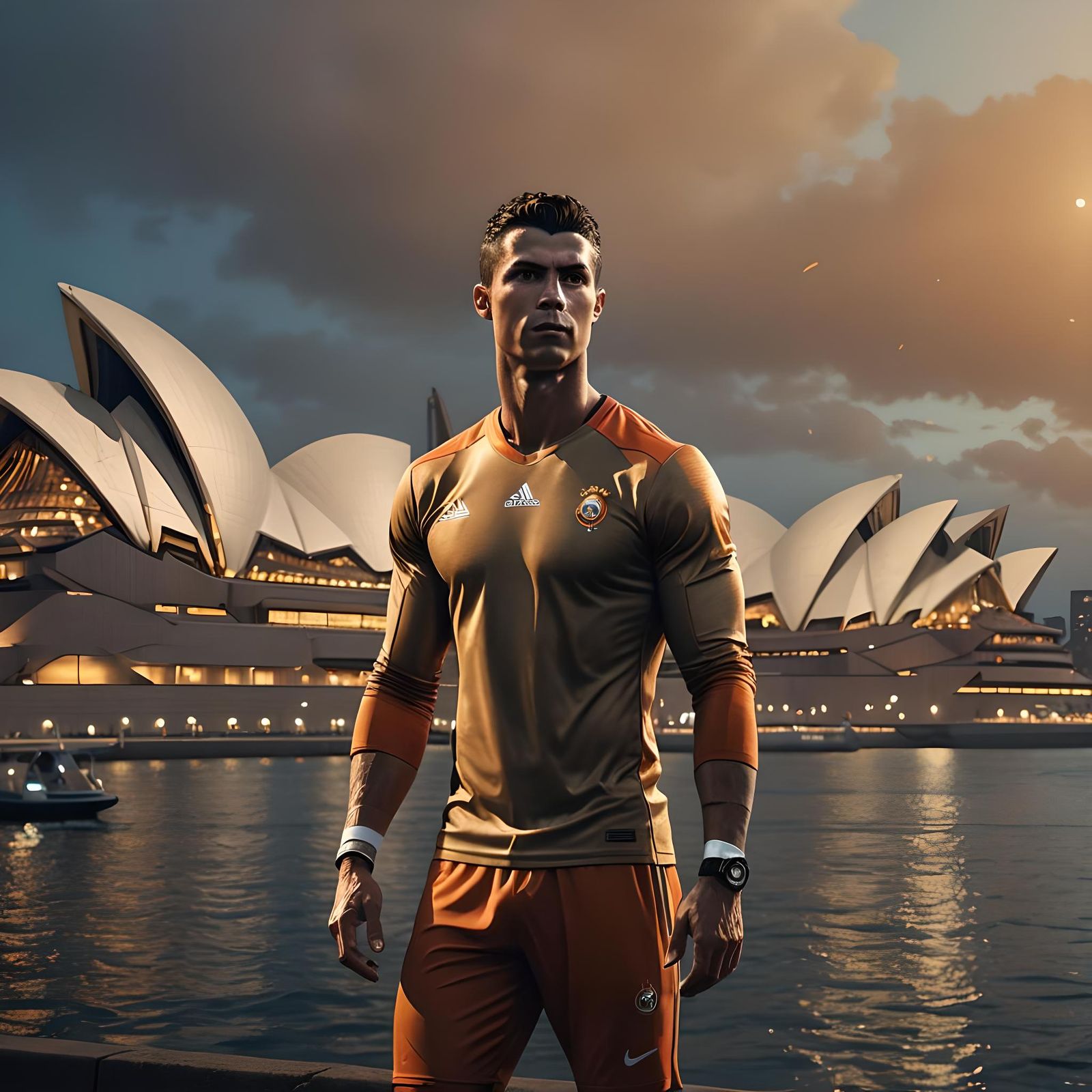Christiano Ronaldo in Sydney: Digital Matte Painting
