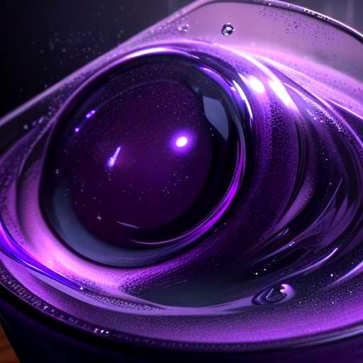 Hyperrealistic Cosmic Purple Milk in CGI Style
