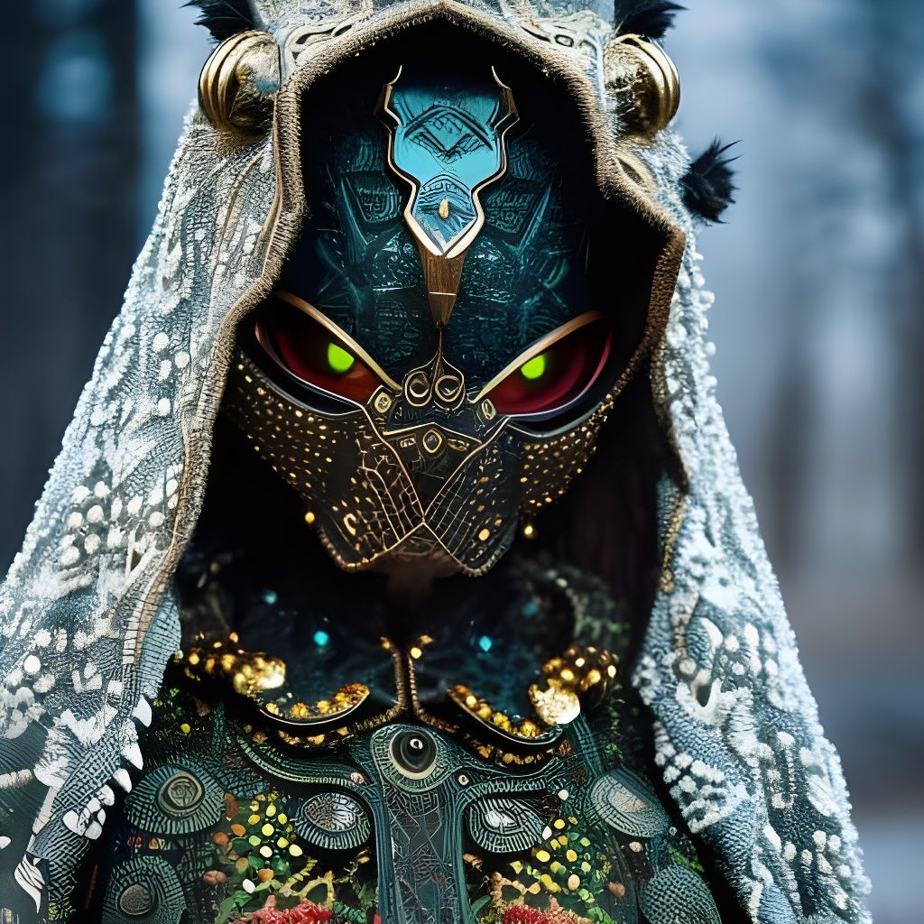 Biopunk Alien Portraits in Ornate Streetwear