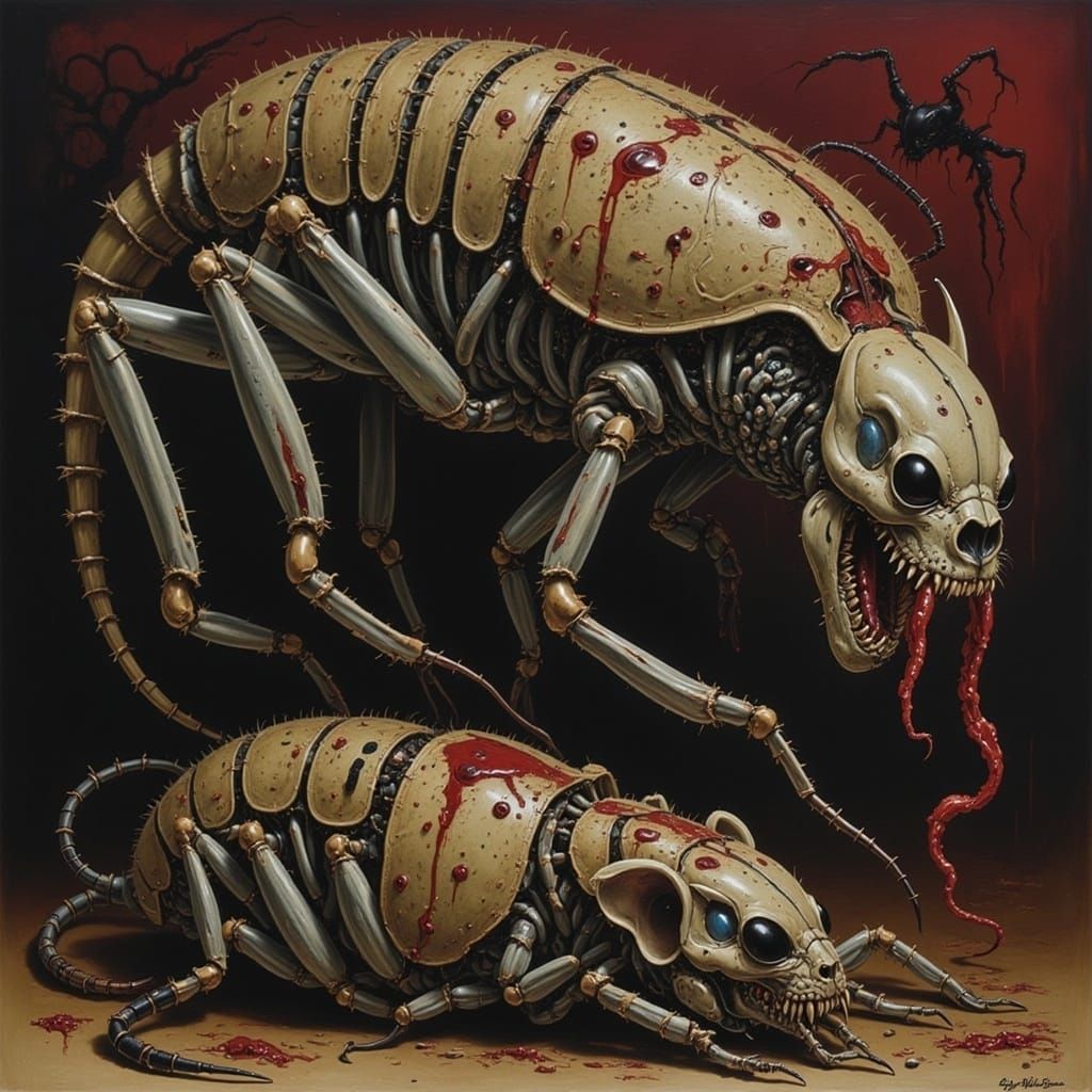 Savage Horror Beast in Frenzied Madness