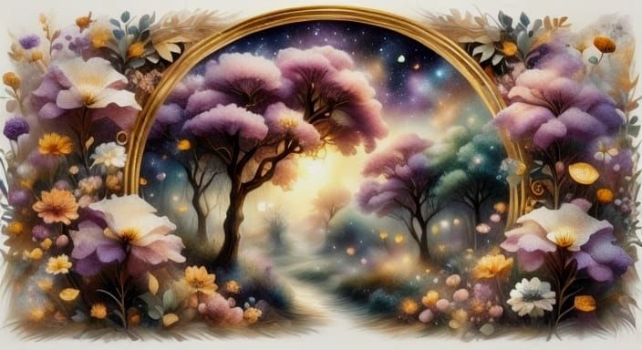 Vintage-Inspired Keepsake Shadow Box with Soft Pastel Floral...