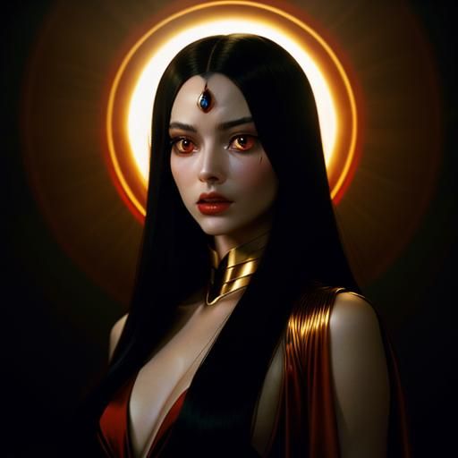 Ethereal Portrait of Nyarlathotep as Human Woman