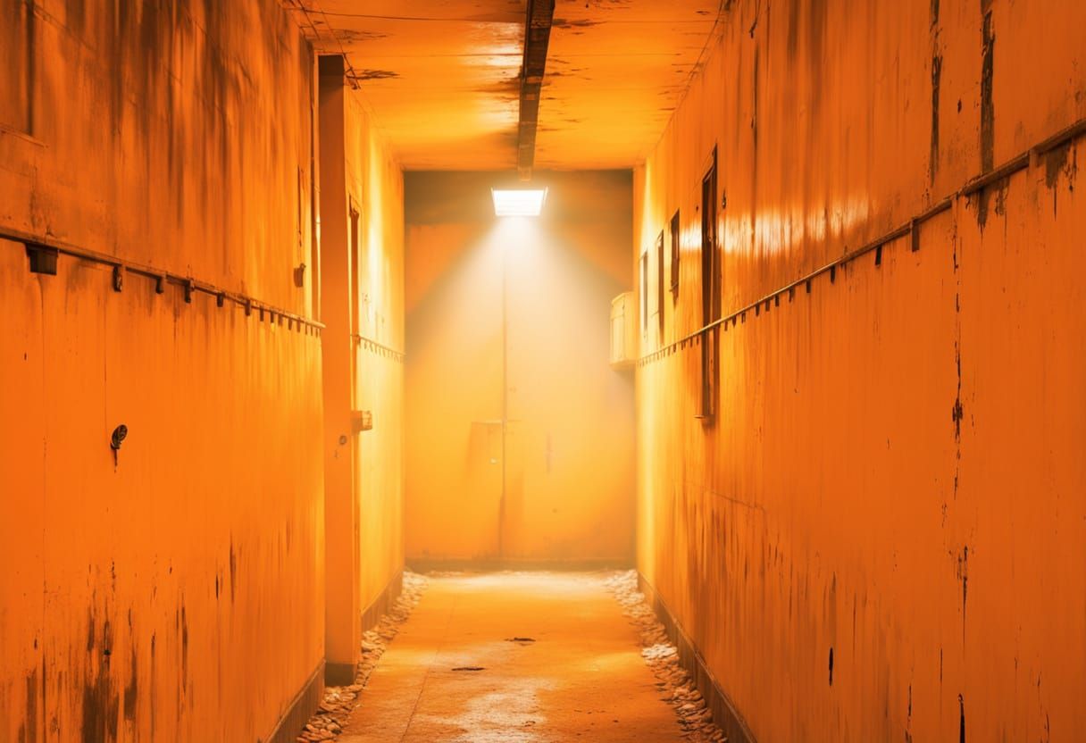 Spooky Abandoned Haunted Prison Interior
