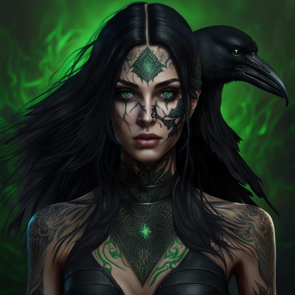 Scarred Seer in Detailed Fantasy Art