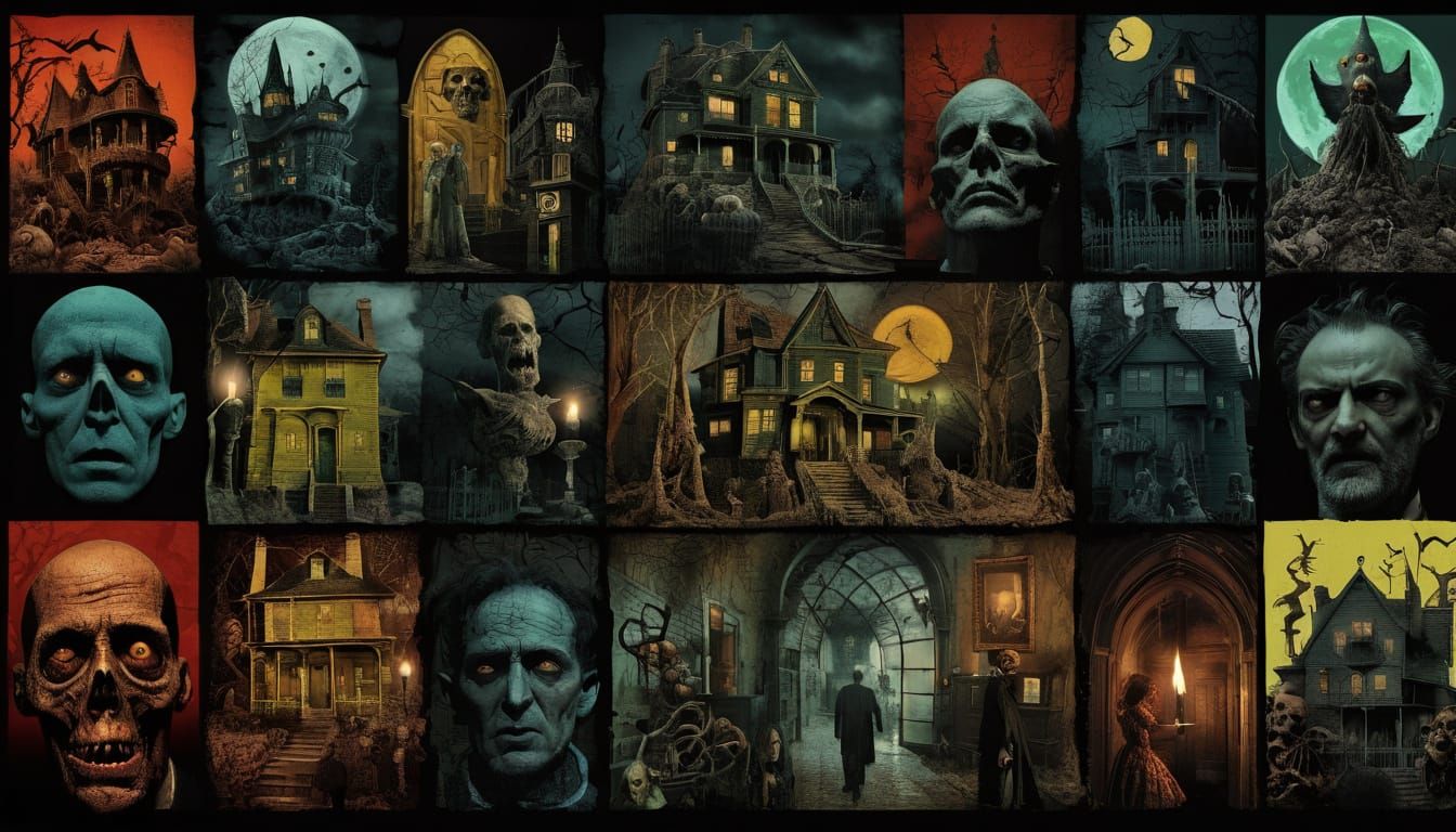 Horror Movie Themed Collage (Continued)