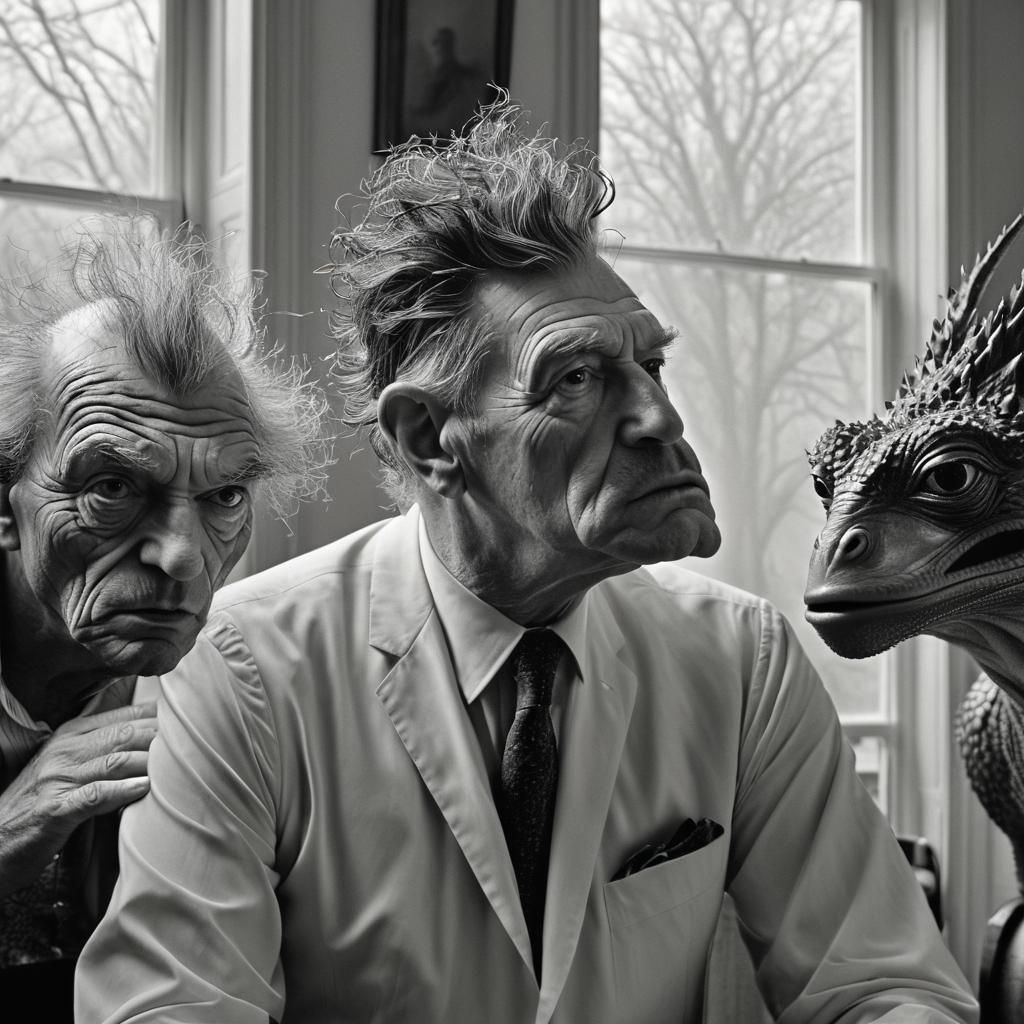 Serene, Exotic Portrait in Surreal Galaxy