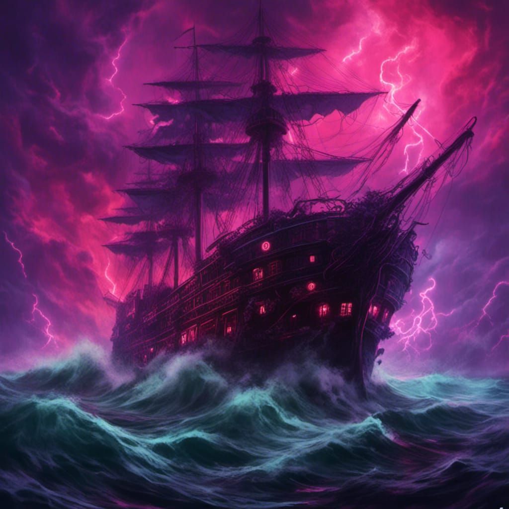 Kraken Attack: Ship in Stormy Seas