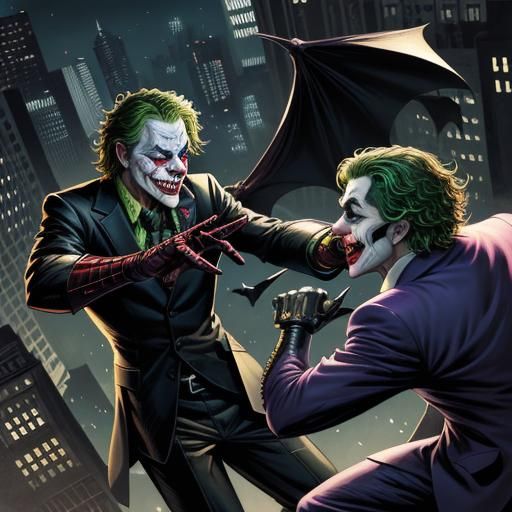 Batman vs Joker: Dynamic Comic Book Art