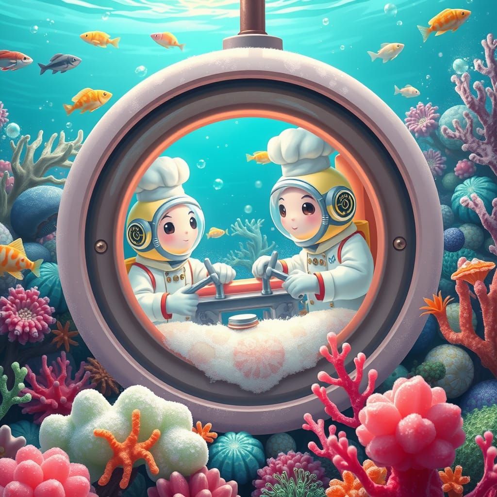 Mochi Ice Cream Archaeologists Explore Candy Coral Reef