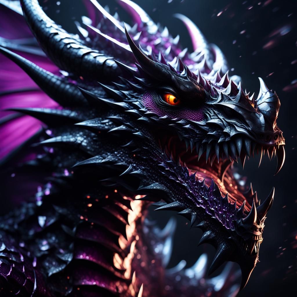 Armored Dragon Running Through the Dark: Maximalist Concept ...