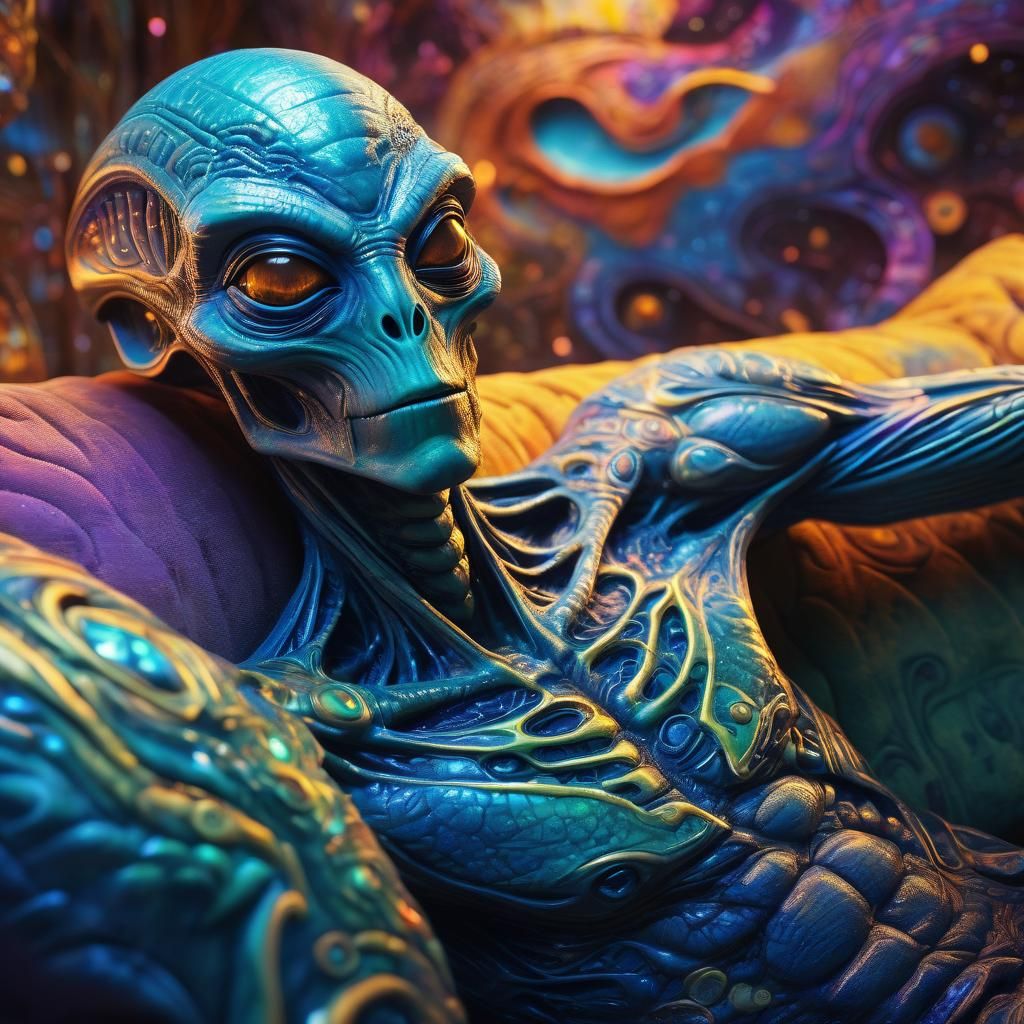 Surreal Space Alien Dreamscape in Cosmic Style