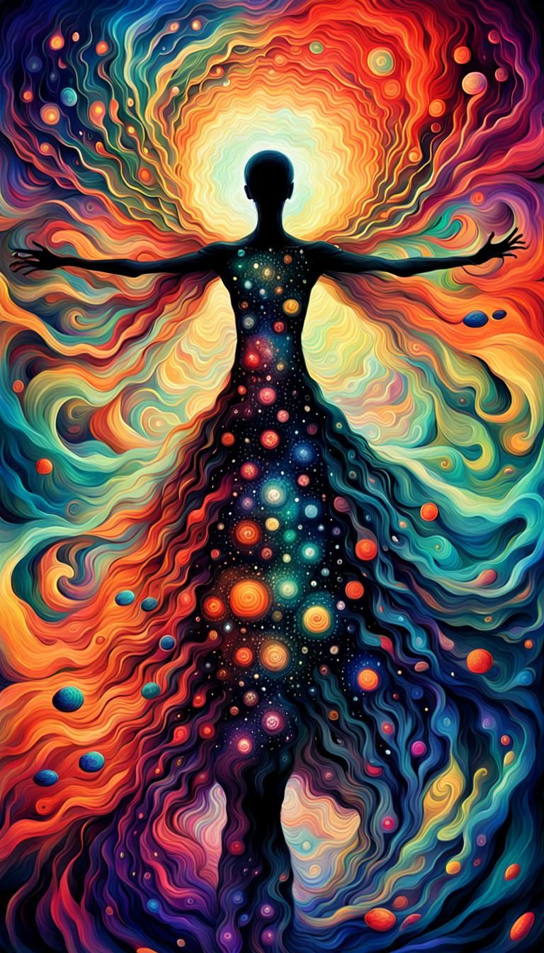 Magical Macabre Abstract Design in Color