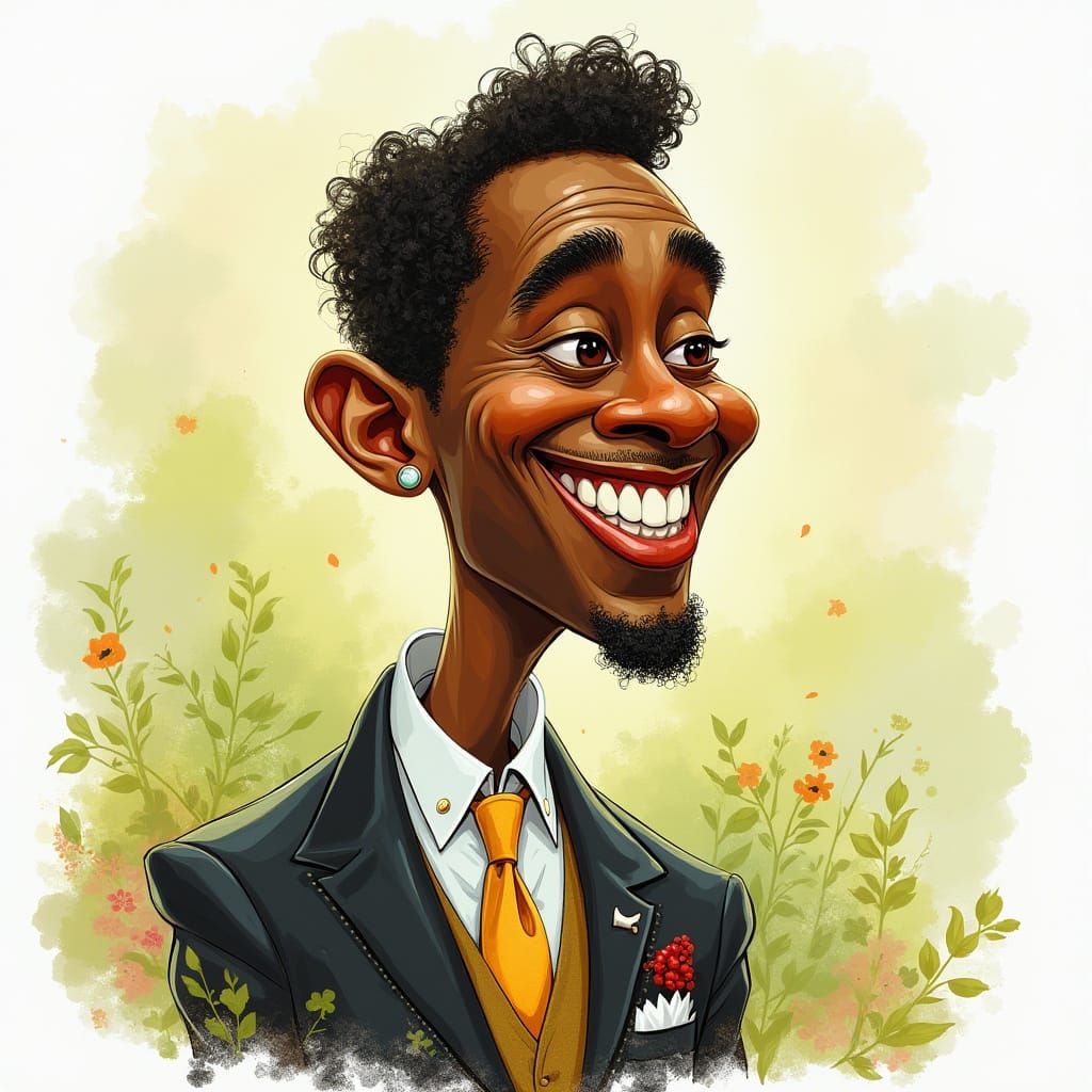 Cole Slaw Nat King Cole Caricature Art