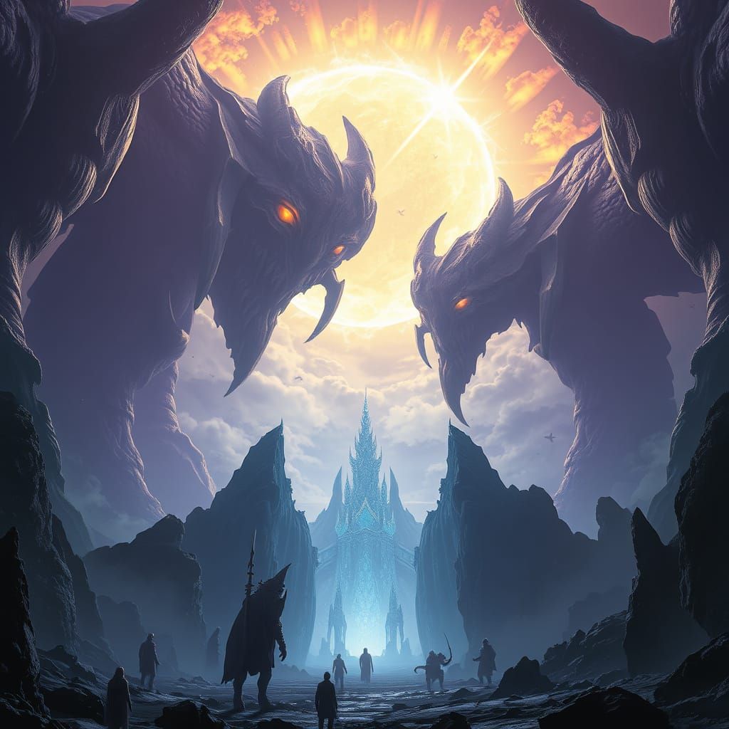 Mysterious Beings Descend From Sky Portal