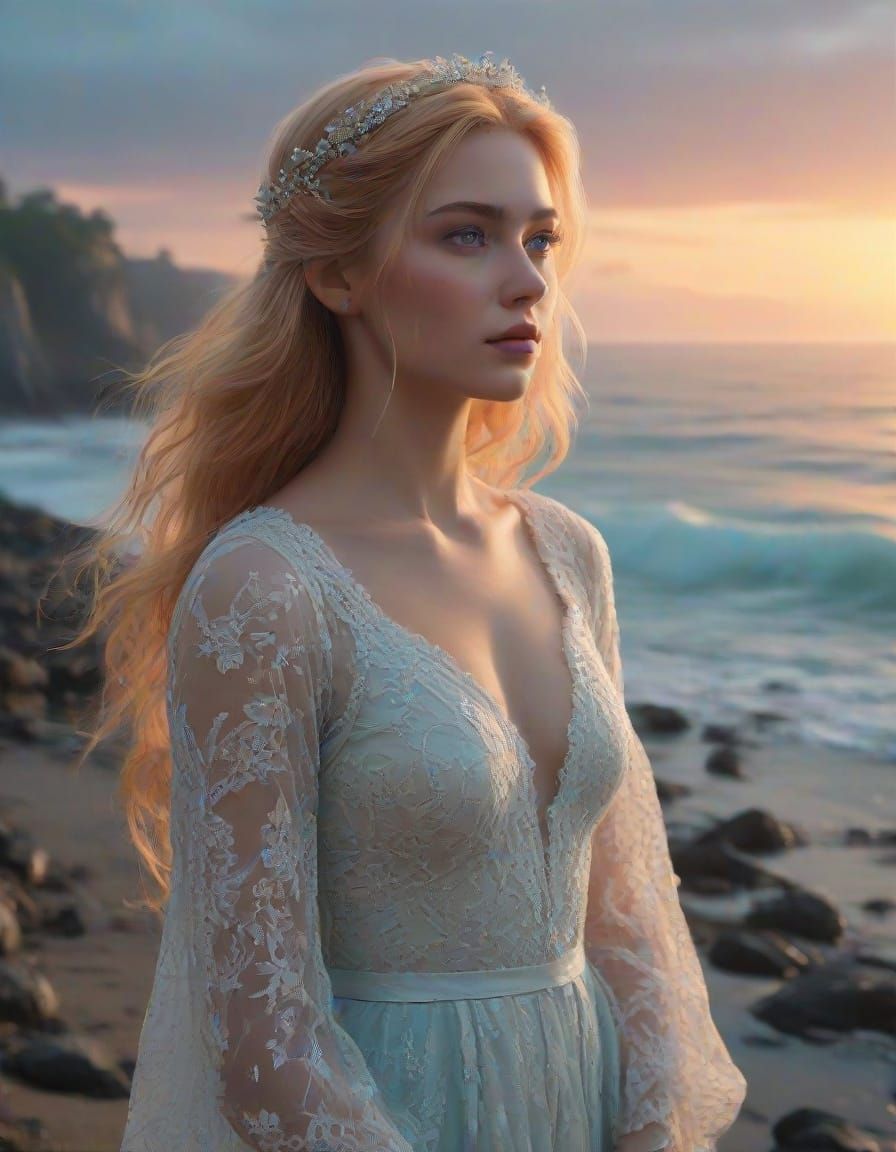 Norse Goddess in Dreamlike, Ethereal Splendor