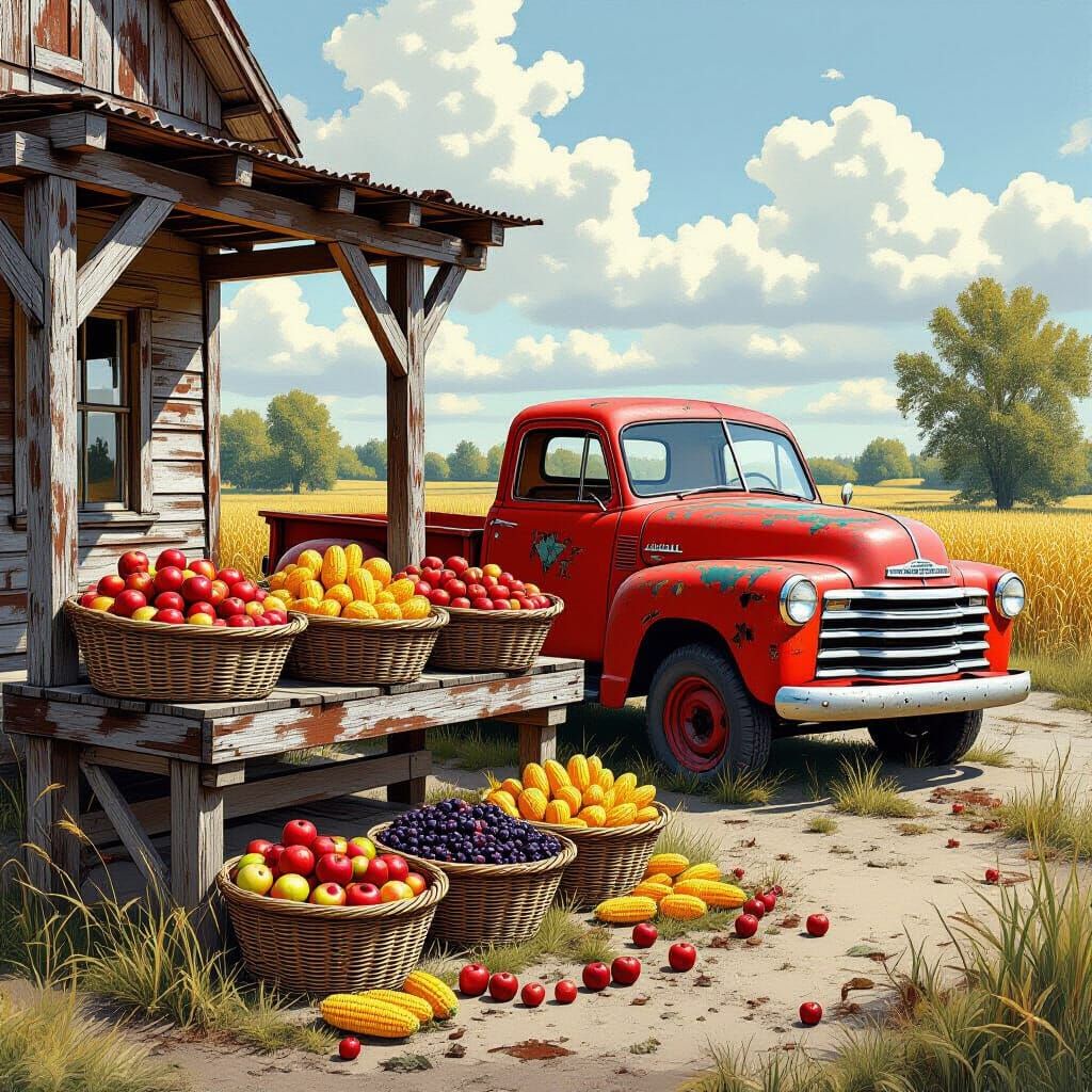 Apocalyptic Farmstand: Nostalgic Realism in Matte Painting
