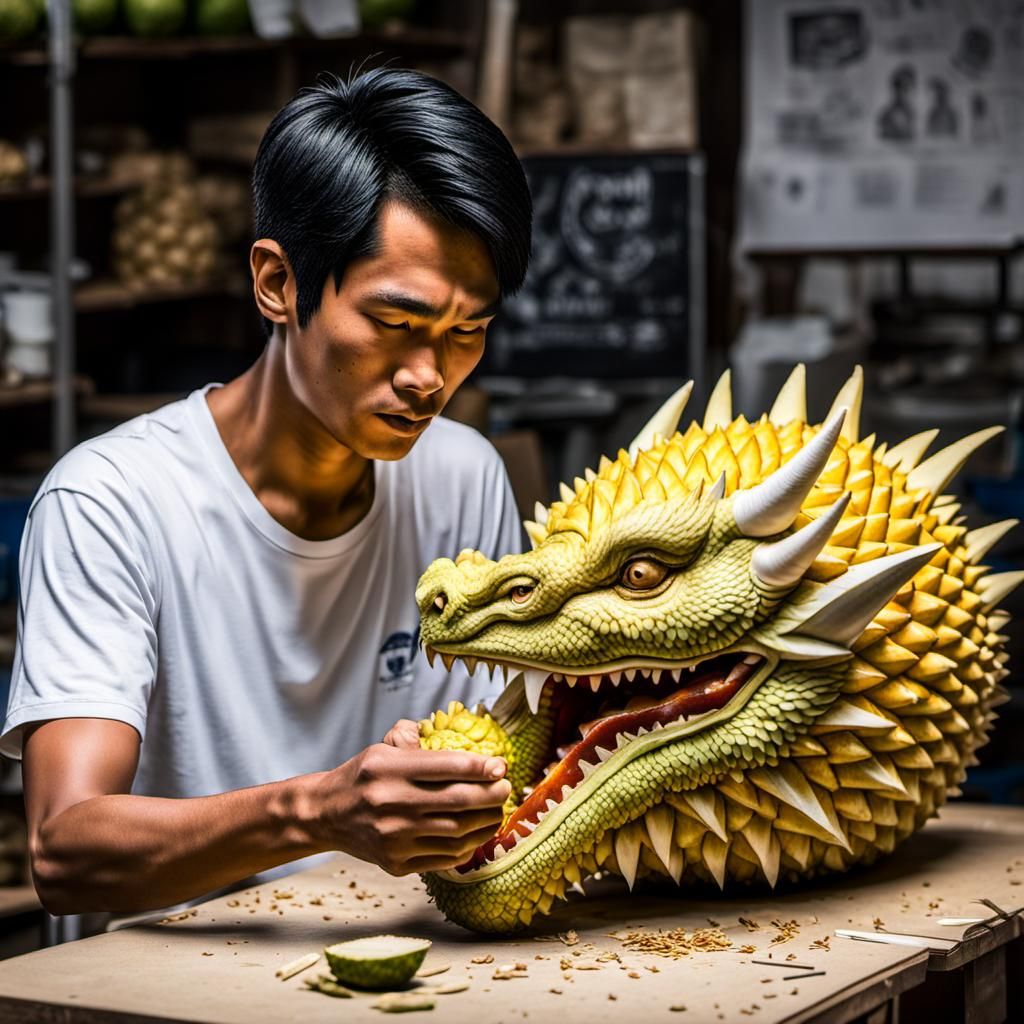 Durian Dragon: Thai Student's Sculpture Art