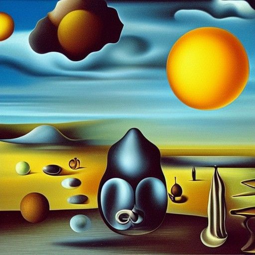 Surreal Melting Dreamscape in Dali Style